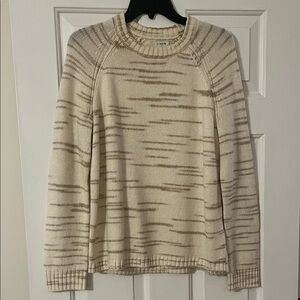 J. Crew Factory Women's Small Sweater in Cream and Tan